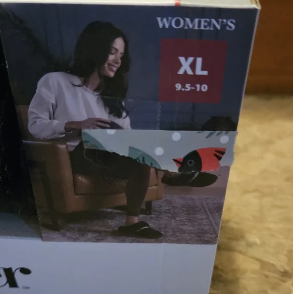 Isotoner Black Indoor/Outdoor Slippers - Picture 2 of 4